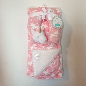 Blanket and Travel pillow for baby girl